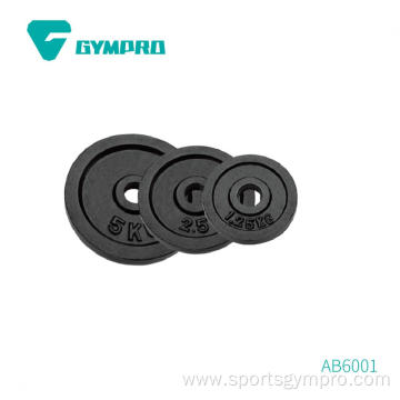 black painted plate for barbell